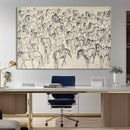 Wild Horse Stampede Wall Art Canvas Print – Monochrome by MyGreatCanvas | Canvas Wall Art Prints | Photo Prints & Wall Decor