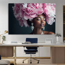 Black Beauty Petal Crown Wall Art Canvas Print – Floral by MyGreatCanvas | Canvas Wall Art Prints | Photo Prints & Wall Decor