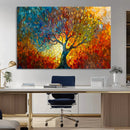 Yggdrasil Tree of Life Mosaic Stained Glass Wall Art, Tree