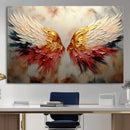 Vibrant Angel Wings Wall Art Canvas Print – Gold Red by MyGreatCanvas | Canvas Wall Art Prints | Photo Prints & Wall Decor