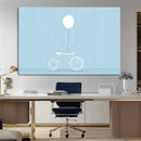 Minimalist Bicycle Balloon Canvas Wall Art – Playful Blue by MyGreatCanvas | Canvas Wall Art Prints | Photo Prints & Wall Decor