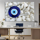 Blue Evil Eye Protection Wall Art Canvas Print – White by MyGreatCanvas | Canvas Wall Art Prints | Photo Prints & Wall Decor