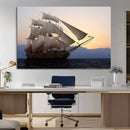 Sailing Ship Wall Art Canvas Print – Sunset Ocean Voyage by MyGreatCanvas | Canvas Wall Art Prints | Photo Prints & Wall Decor