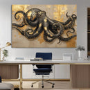 Octopus Black Gold Wall Art Marine Life Ocean Creature by MyGreatCanvas | Canvas Wall Art Prints | Photo Prints & Wall Decor