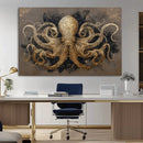 Octopus Wall Art Canvas Print – Black Gold Detailed by MyGreatCanvas | Canvas Wall Art Prints | Photo Prints & Wall Decor