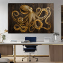 Octopus Wall Art Canvas Print – Wooden Art Sea Creature by MyGreatCanvas | Canvas Wall Art Prints | Photo Prints & Wall Decor