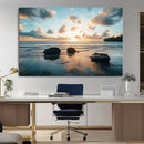 Rocky Ocean Sunset Wall Art Print – Seaside Canvas Dramatic by MyGreatCanvas | Canvas Wall Art Prints | Photo Prints & Wall Decor
