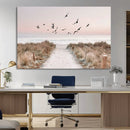 Coastal Pathway Canvas Wall Art Print – Framed Seaside by MyGreatCanvas | Canvas Wall Art Prints | Photo Prints & Wall Decor