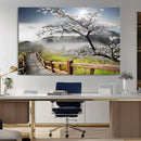 Sakura Cherry Blossom Pathway Canvas Wall Art – Tranquil