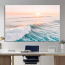 Sunset Surfing Wall Art Canvas Print, Ocean Wave Surfer with by MyGreatCanvas | Canvas Wall Art Prints | Photo Prints & Wall Decor