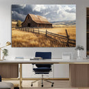 Golden Wheat Field Barn Canvas Print, Rustic Farm Landscape by MyGreatCanvas | Canvas Wall Art Prints | Photo Prints & Wall Decor