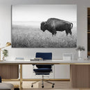Black White Bison Canvas Wall Art, Rustic American Buffalo by MyGreatCanvas | Canvas Wall Art Prints | Photo Prints & Wall Decor