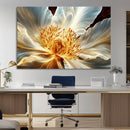 Golden Abstract Flower Canvas Wall Art, Modern Botanical by MyGreatCanvas | Canvas Wall Art Prints | Photo Prints & Wall Decor