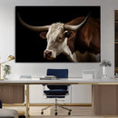 Texas Longhorn Bull Canvas Wall Art, Rustic Western by MyGreatCanvas | Canvas Wall Art Prints | Photo Prints & Wall Decor