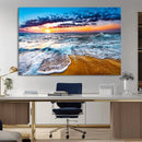 Ocean Waves Wall Art Canvas Print Ocean Waves Beach Sunset by MyGreatCanvas | Canvas Wall Art Prints | Photo Prints & Wall Decor