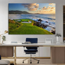 Coastal Golf Course Wall Art Canvas Print – Sunset with by MyGreatCanvas | Canvas Wall Art Prints | Photo Prints & Wall Decor