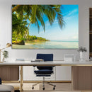 Peaceful Tropical Beach Wall Art Canvas Print – Palm Trees by MyGreatCanvas | Canvas Wall Art Prints | Photo Prints & Wall Decor