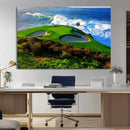 Coastal Golf Course Wall Art Canvas Print – Vibrant Green by MyGreatCanvas | Canvas Wall Art Prints | Photo Prints & Wall Decor