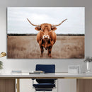 Longhorn Bull Wall Art Canvas Print – Framed Rustic by MyGreatCanvas | Canvas Wall Art Prints | Photo Prints & Wall Decor
