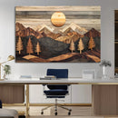 Wooden Mountain Landscape Wall Art Canvas Print, Rustic by MyGreatCanvas | Canvas Wall Art Prints | Photo Prints & Wall Decor