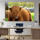 Highland Cow Wall Art Canvas Print, Long Hair Rustic Farm by MyGreatCanvas | Canvas Wall Art Prints | Photo Prints & Wall Decor