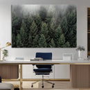 Misty Pine Forest Wall Art Canvas Print, Lush Green Trees by MyGreatCanvas | Canvas Wall Art Prints | Photo Prints & Wall Decor