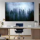 Foggy Evergreen Pines Wall Art – Mist Forest Blue Haze Moody by MyGreatCanvas | Canvas Wall Art Prints | Photo Prints & Wall Decor