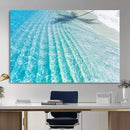 Crystal Clear Ocean Water Sunlit Reflections Palm Shadow Sandy Beach Tropical Wall Art for Home, Office Decor by MyGreatCanvas | Canvas Wall Art Prints | Photo Prints & Wall Decor