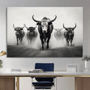 Texas Longhorn Wall Art Canvas Print, Framed Speckled Cow by MyGreatCanvas | Canvas Wall Art Prints | Photo Prints & Wall Decor