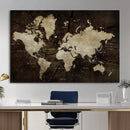World Map Wall Art Canvas Print – Framed Travel Map Wall Art