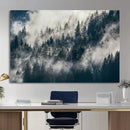 Foggy Pine Forest Wall Art – Framed Black White Nature by MyGreatCanvas | Canvas Wall Art Prints | Photo Prints & Wall Decor