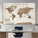 Personalized Push Pin World Map Canvas Print Custom Family by MyGreatCanvas | Canvas Wall Art Prints | Photo Prints & Wall Decor