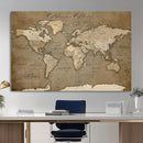 Custom Push Pin Map Canvas Print – Personalized Travel