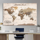 Custom Push Pin World Map Wall Art Canvas Print – by MyGreatCanvas | Canvas Wall Art Prints | Photo Prints & Wall Decor