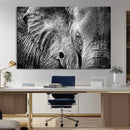 Wild Old Elephant Wall Art Canvas Print