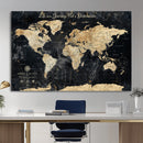 Personalized World Map Wall Art – Custom Framed Push Pin