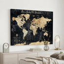 Personalized Push Pin World Map Canvas – Custom Framed