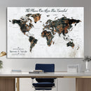 Custom World Map Wall Art – Map Foam Cork Pin Include,