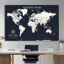 Custom World Map Wall Art Canvas Print – Personalized Push by MyGreatCanvas | Canvas Wall Art Prints | Photo Prints & Wall Decor