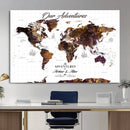 Personalized Vintage World Map Canvas – Custom Framed Push