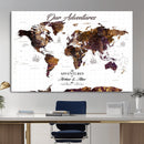 Personalized Vintage World Map Canvas – Custom Framed Push