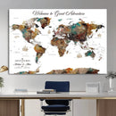 Customizable Framed World Map Canvas Print – Personalized by MyGreatCanvas | Canvas Wall Art Prints | Photo Prints & Wall Decor