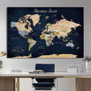 Personalized Antique World Map Canvas Print – Custom Push