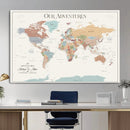Custom Push Pin World Map Wall Art Canvas Print – by MyGreatCanvas | Canvas Wall Art Prints | Photo Prints & Wall Decor