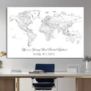 Framed World Map Canvas – Custom Push Pin Travel Tracker – by MyGreatCanvas | Canvas Wall Art Prints | Photo Prints & Wall Decor