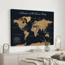 Personalized Family Adventure World Map Canvas – Custom