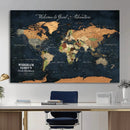 Personalized World Map Canvas – Custom Framed Push Pin by MyGreatCanvas | Canvas Wall Art Prints | Photo Prints & Wall Decor