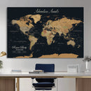 Personalized Family Travel Map Canvas – Custom Framed Push by MyGreatCanvas | Canvas Wall Art Prints | Photo Prints & Wall Decor