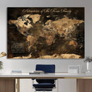 Personalized Family World Map Canvas – Custom Framed Push by MyGreatCanvas | Canvas Wall Art Prints | Photo Prints & Wall Decor