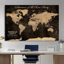 Personalized Family Adventure World Map – Custom Framed Push by MyGreatCanvas | Canvas Wall Art Prints | Photo Prints & Wall Decor
